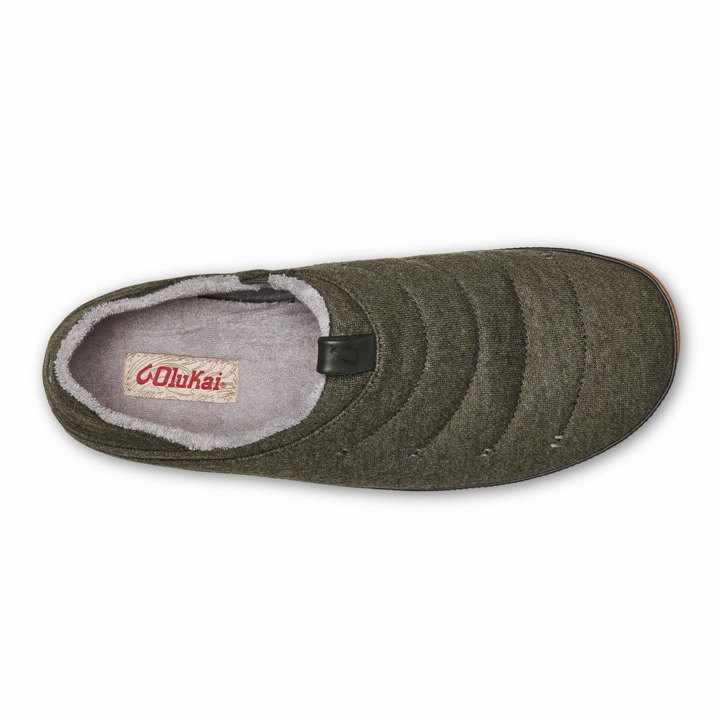 Zapatos Olukai Mahana - Pantuflas Hombre Verdes 20538-429